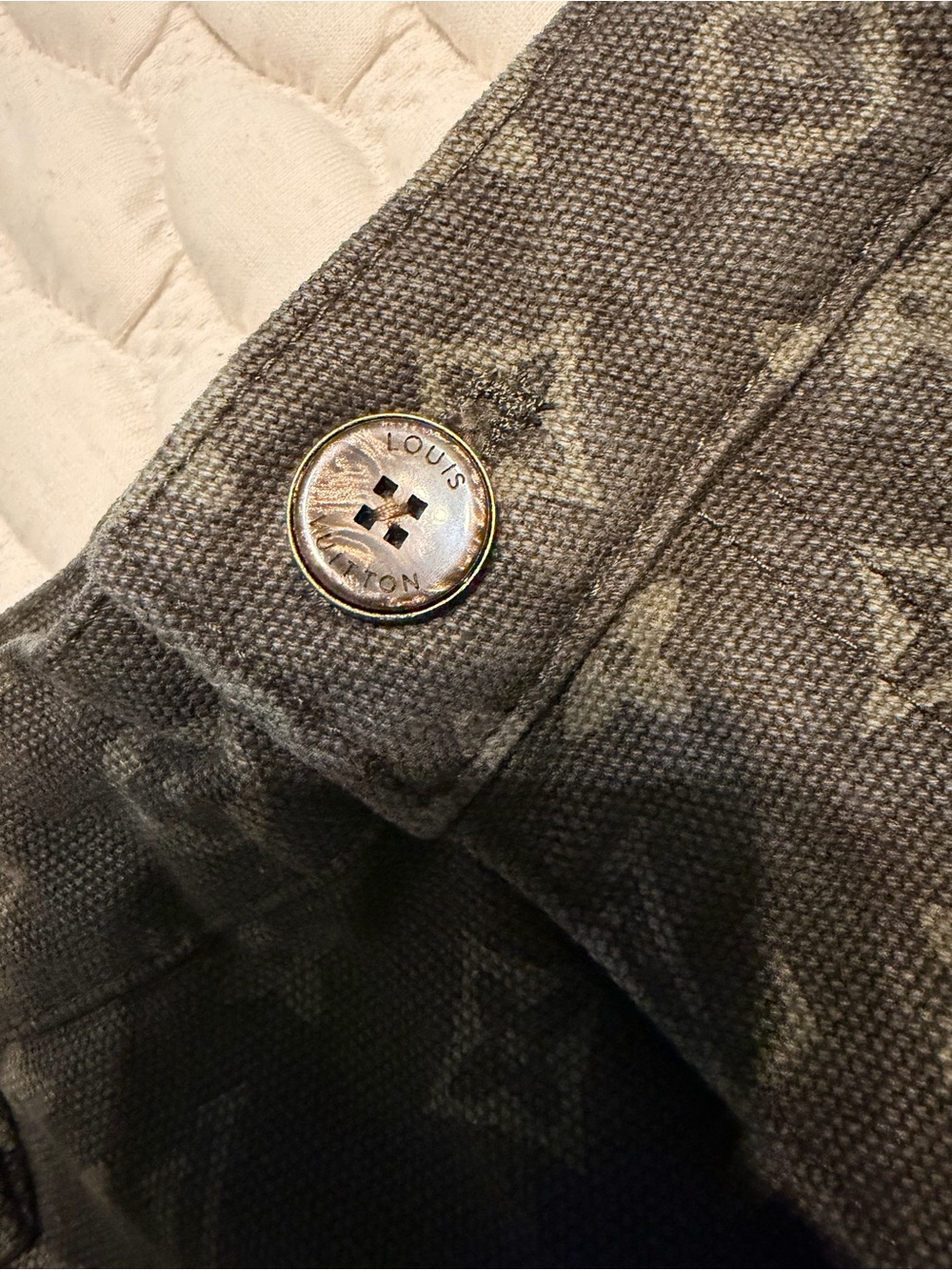 Louis Vuitton Men's Dark Brown Monogram Cargo Pants - Picture 4 of 4